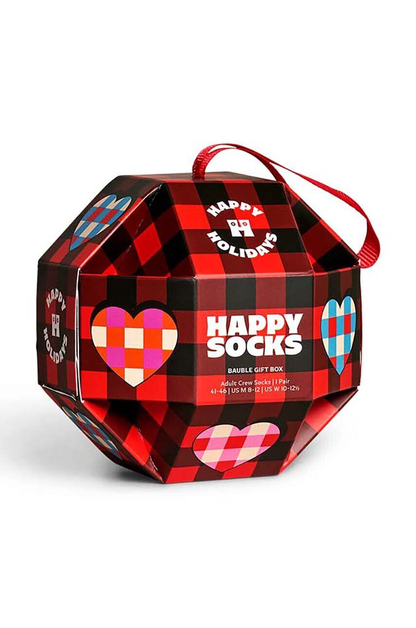 Happy Socks Ponožky Bauble Sock Gift Box červená farba - Pepit.sk