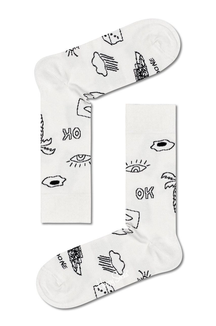 Happy Socks Ponožky Black And White (4-Pack) - Pepit.sk