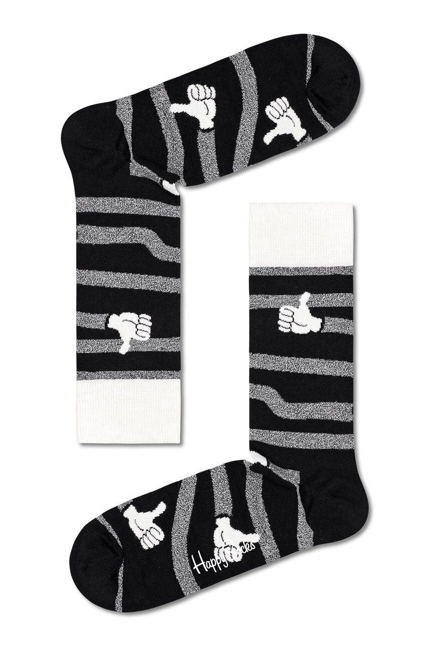 Happy Socks Ponožky Black And White (4-Pack) - Pepit.sk