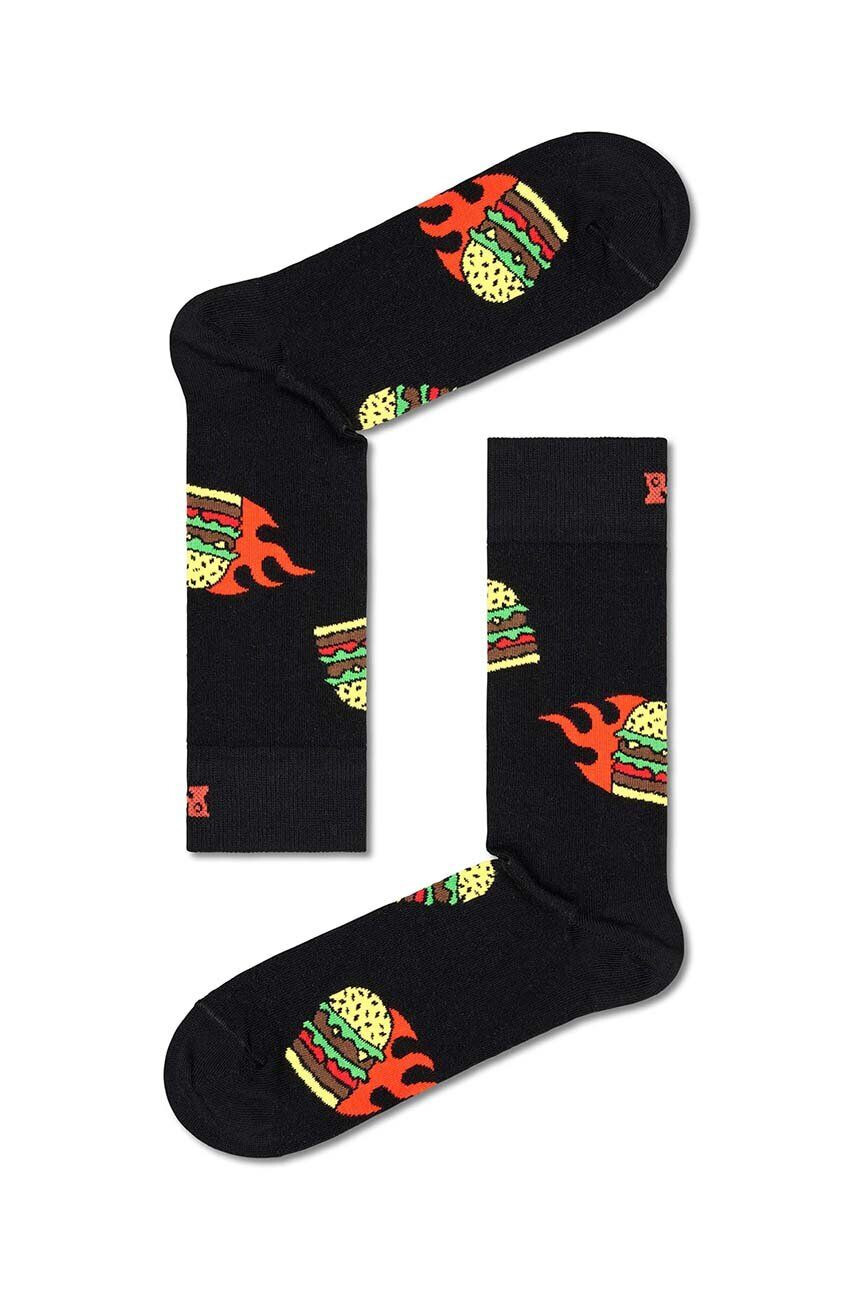 Happy Socks Ponožky Blast Off Burger Socks 2-pak čierna farba - Pepit.sk