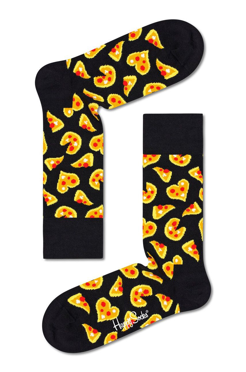 Happy Socks Ponožky Pizza Love dámske čierna farba - Pepit.sk