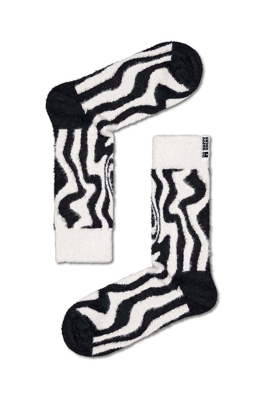 Happy Socks Ponožky Psychedelic Zebra Sock biela farba - Pepit.sk