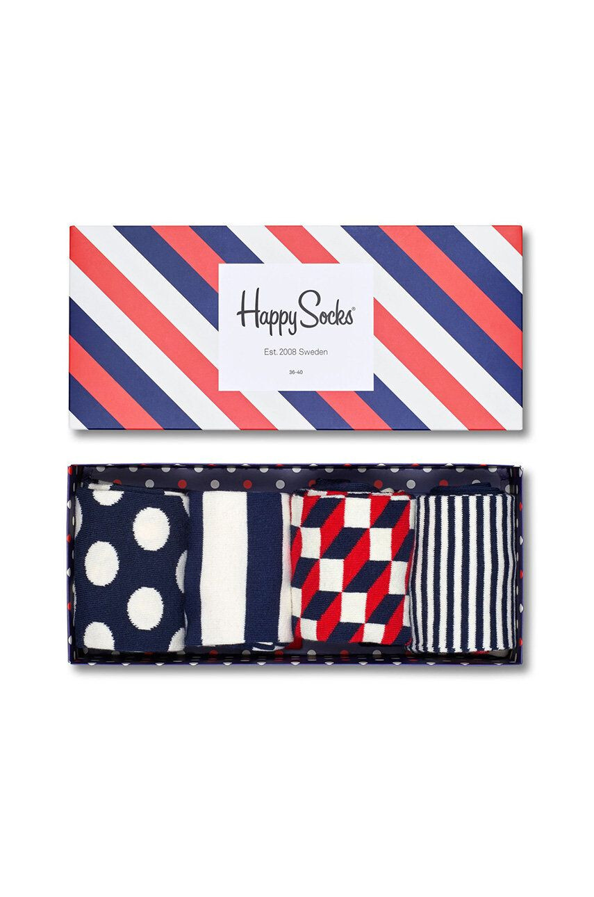 Happy Socks Ponožky Stripe Gift Box (4-pak) - Pepit.sk