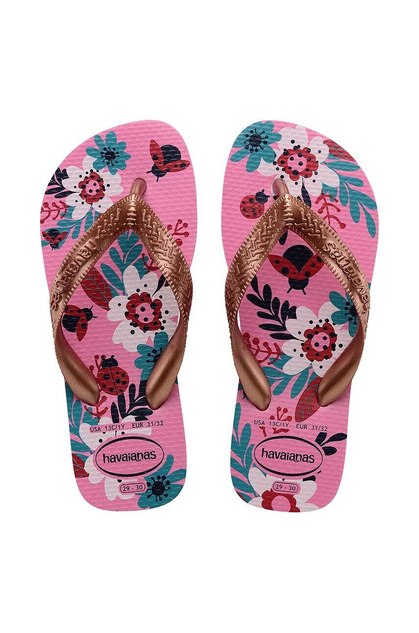 Havaianas Detské žabky FLORES ružová farba - Pepit.sk