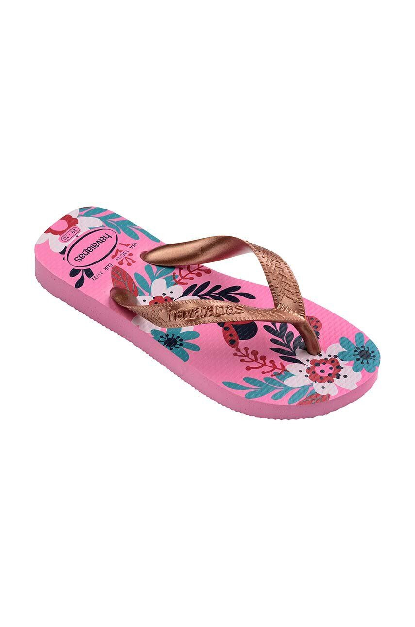 Havaianas Detské žabky FLORES ružová farba - Pepit.sk