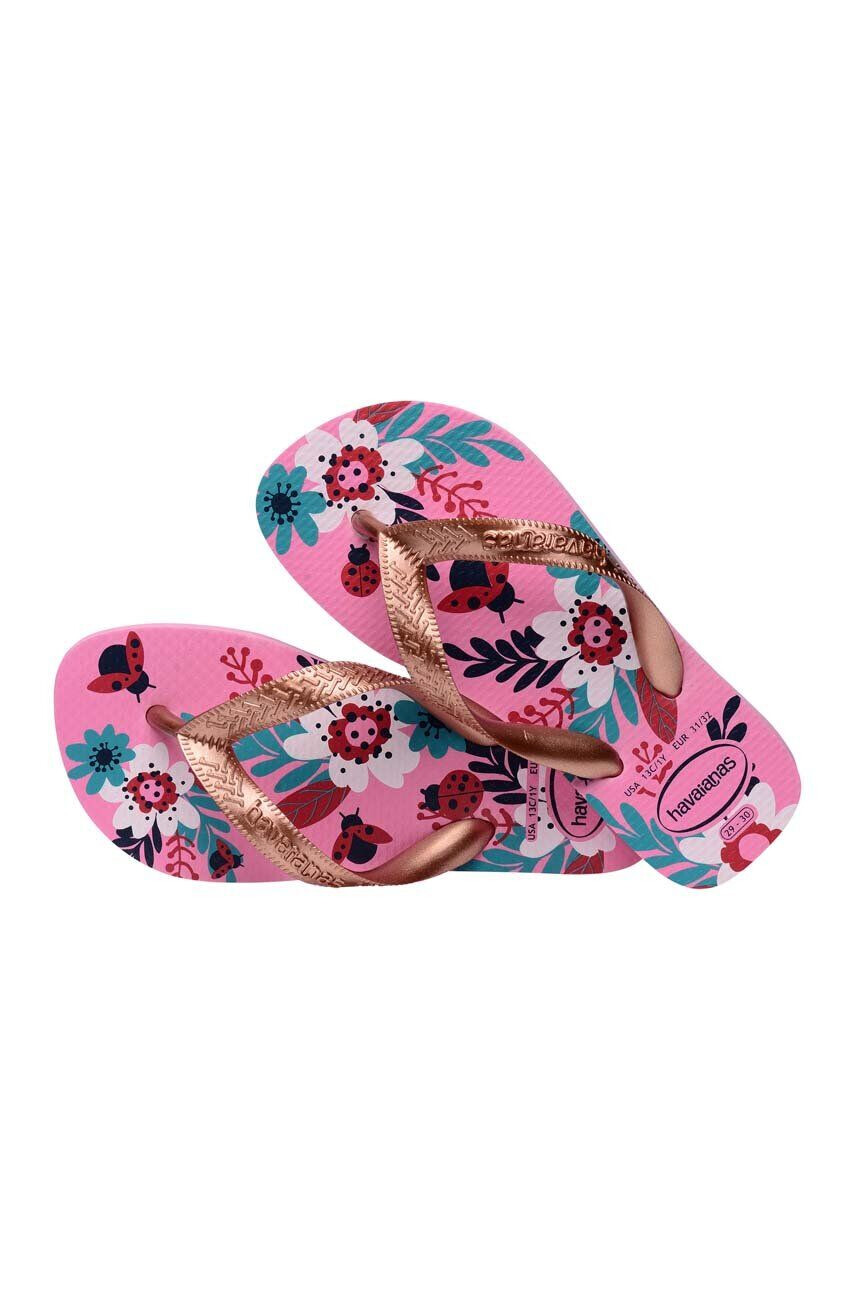 Havaianas Detské žabky FLORES ružová farba - Pepit.sk