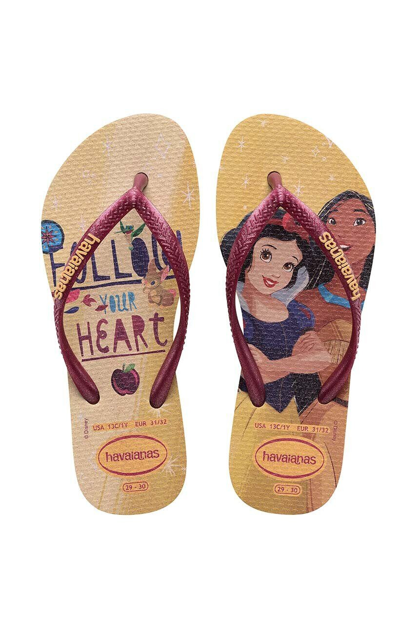 Havaianas Detské žabky SLIM PRINCESS béžová farba - Pepit.sk