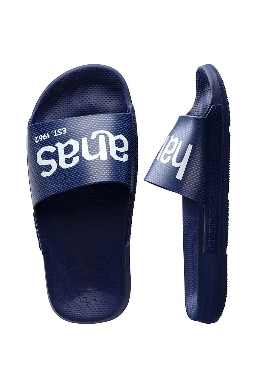 Havaianas Šľapky SLIDE CLASSIC LOGOMANIA tmavomodrá farba 4148124.0555 - Pepit.sk