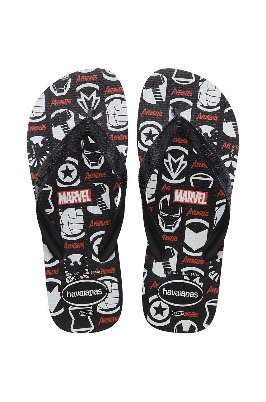 Havaianas Žabky Top Marvel Logomania čierna farba - Pepit.sk