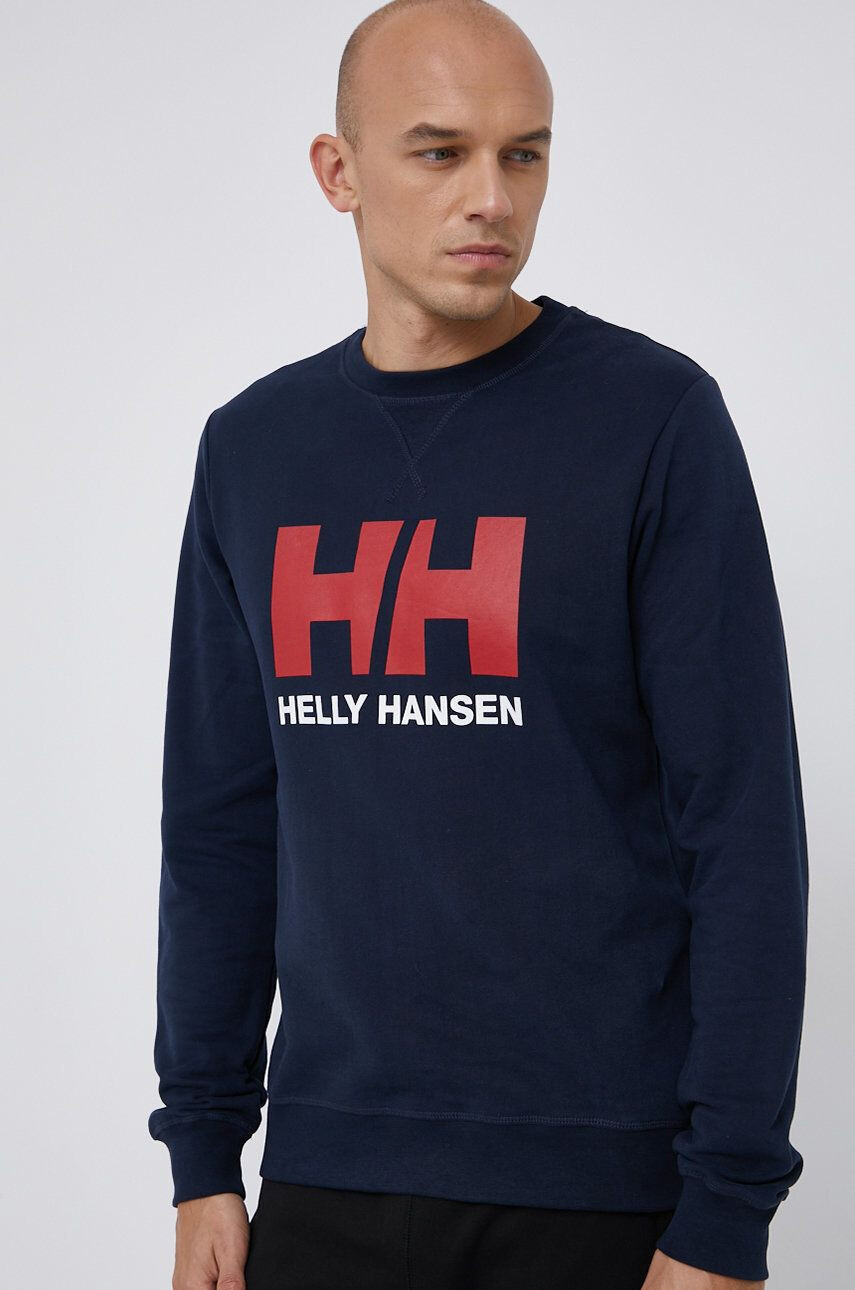 Helly Hansen Bavlnená mikina pánska šedá farba jednofarebná - Pepit.sk