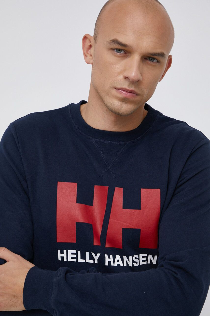 Helly Hansen Bavlnená mikina pánska šedá farba jednofarebná - Pepit.sk