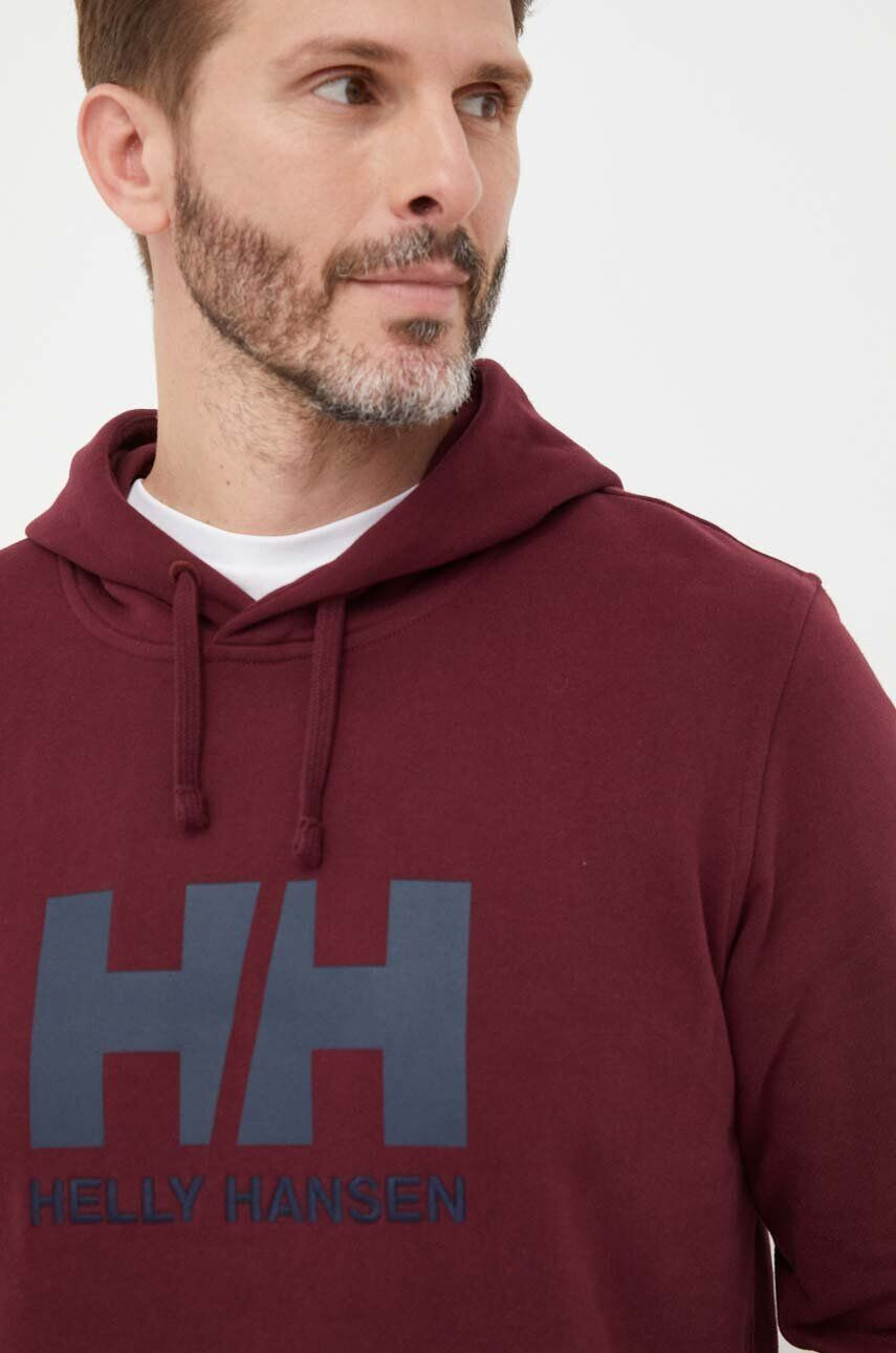 Helly Hansen Bavlnená mikina HH LOGO HOODIE pánska tmavomodrá farba s kapucňou s nášivkou 33977 - Pepit.sk