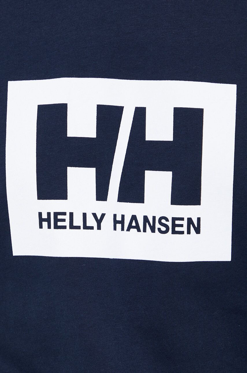 Helly Hansen Bavlnené tričko 53285-096 tmavomodrá farba s potlačou - Pepit.sk