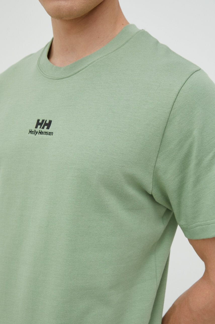 Helly Hansen Bavlnené tričko 53976-001 čierna farba s potlačou - Pepit.sk