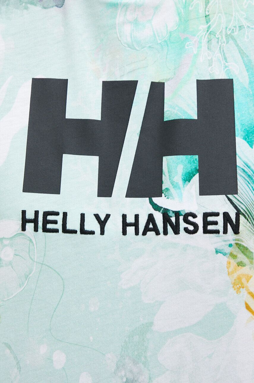 Helly Hansen Bavlnené tričko tyrkysová farba - Pepit.sk