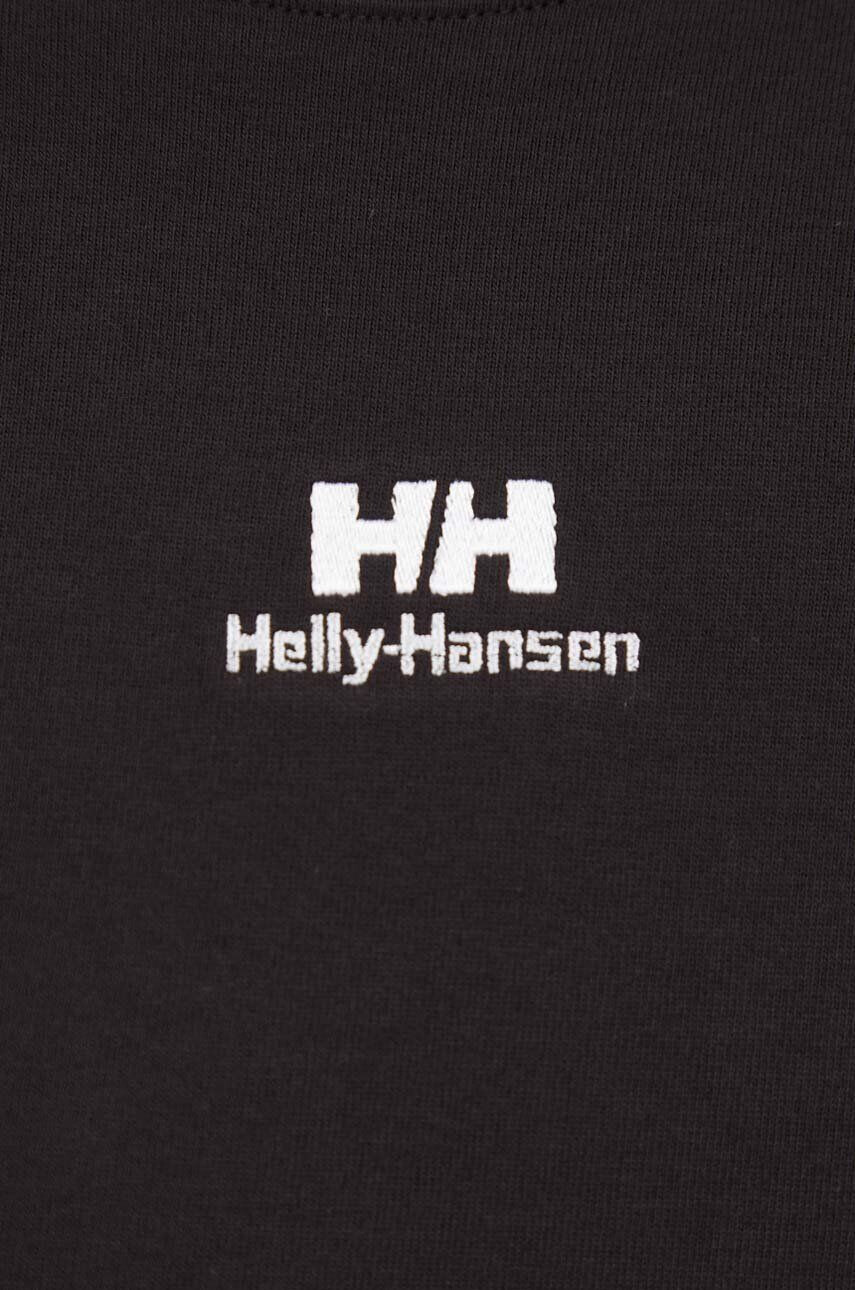 Helly Hansen Bavlnené tričko YU PATCH T-SHIRT čierna farba s nášivkou 53391 - Pepit.sk