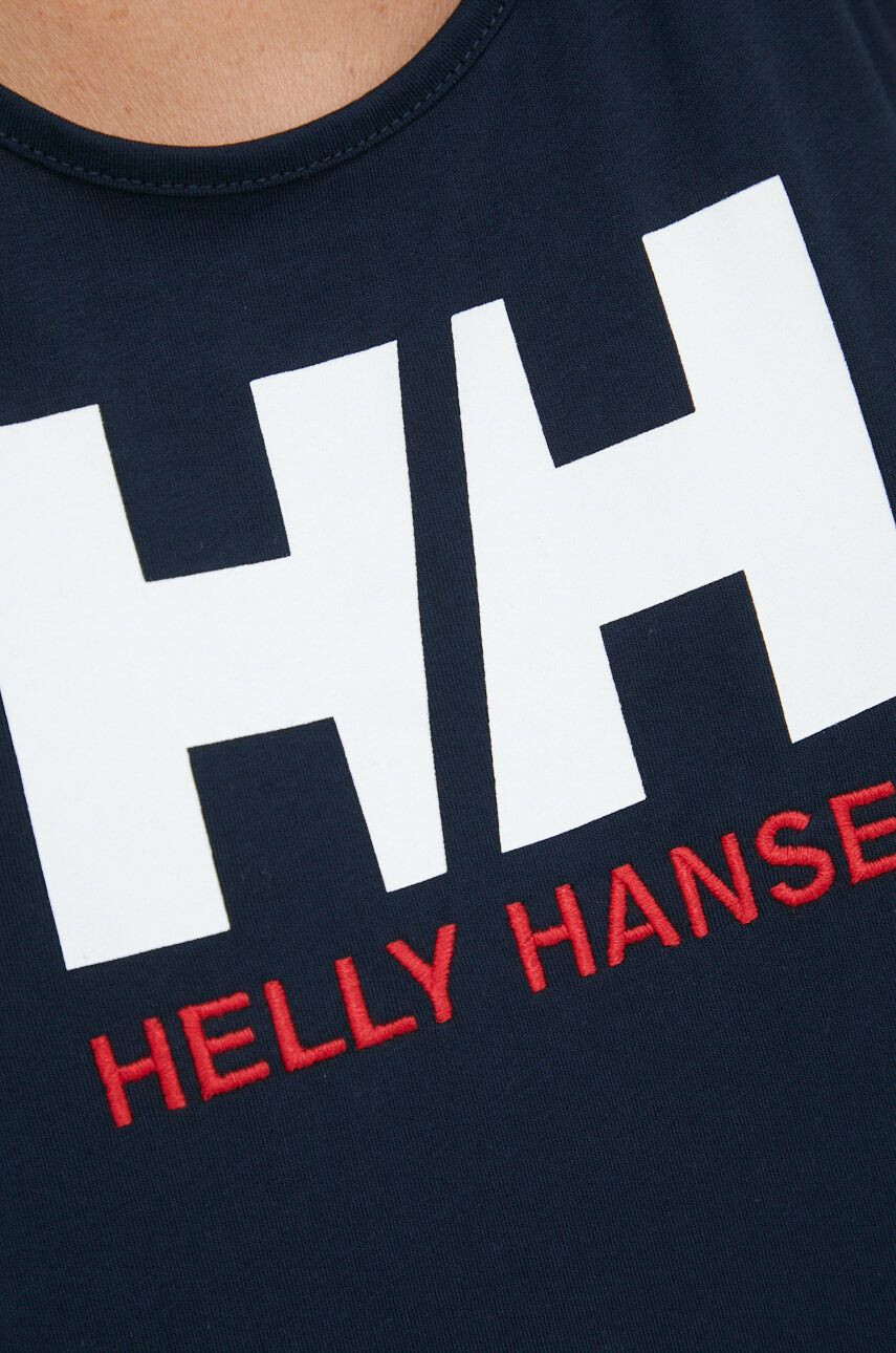 Helly Hansen Bavlnený top tmavomodrá farba - Pepit.sk