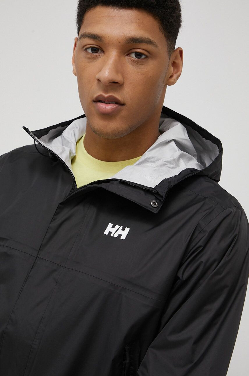 Helly Hansen Nepremokavá bunda Loke 62252-402 pánska čierna farba - Pepit.sk