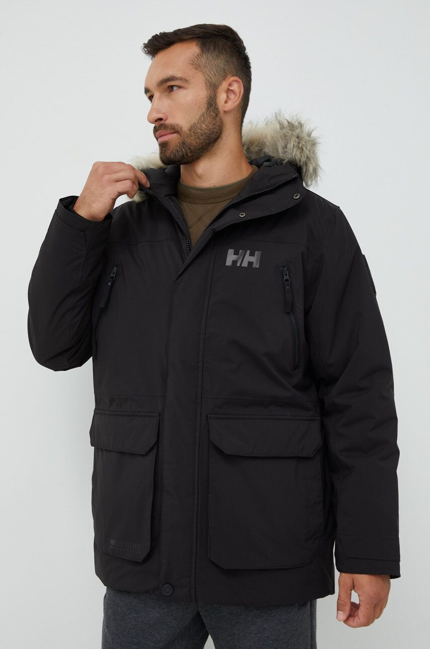 Helly Hansen Bunda REINE PARKA pánska čierna farba prechodná 53630 - Pepit.sk