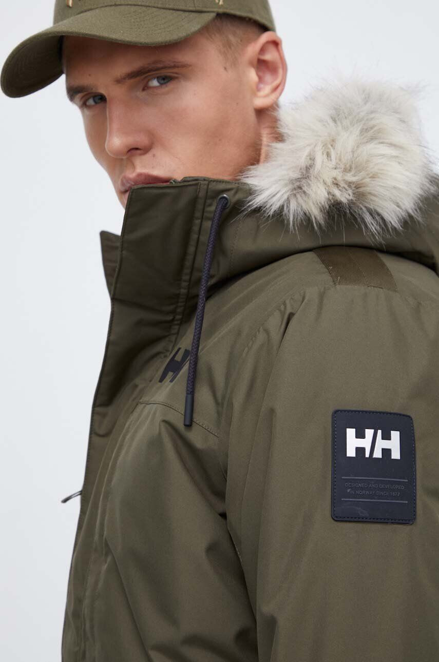 Helly Hansen Bunda COASTAL 3.0 PARKA pánska zelená farba zimná 53995 - Pepit.sk