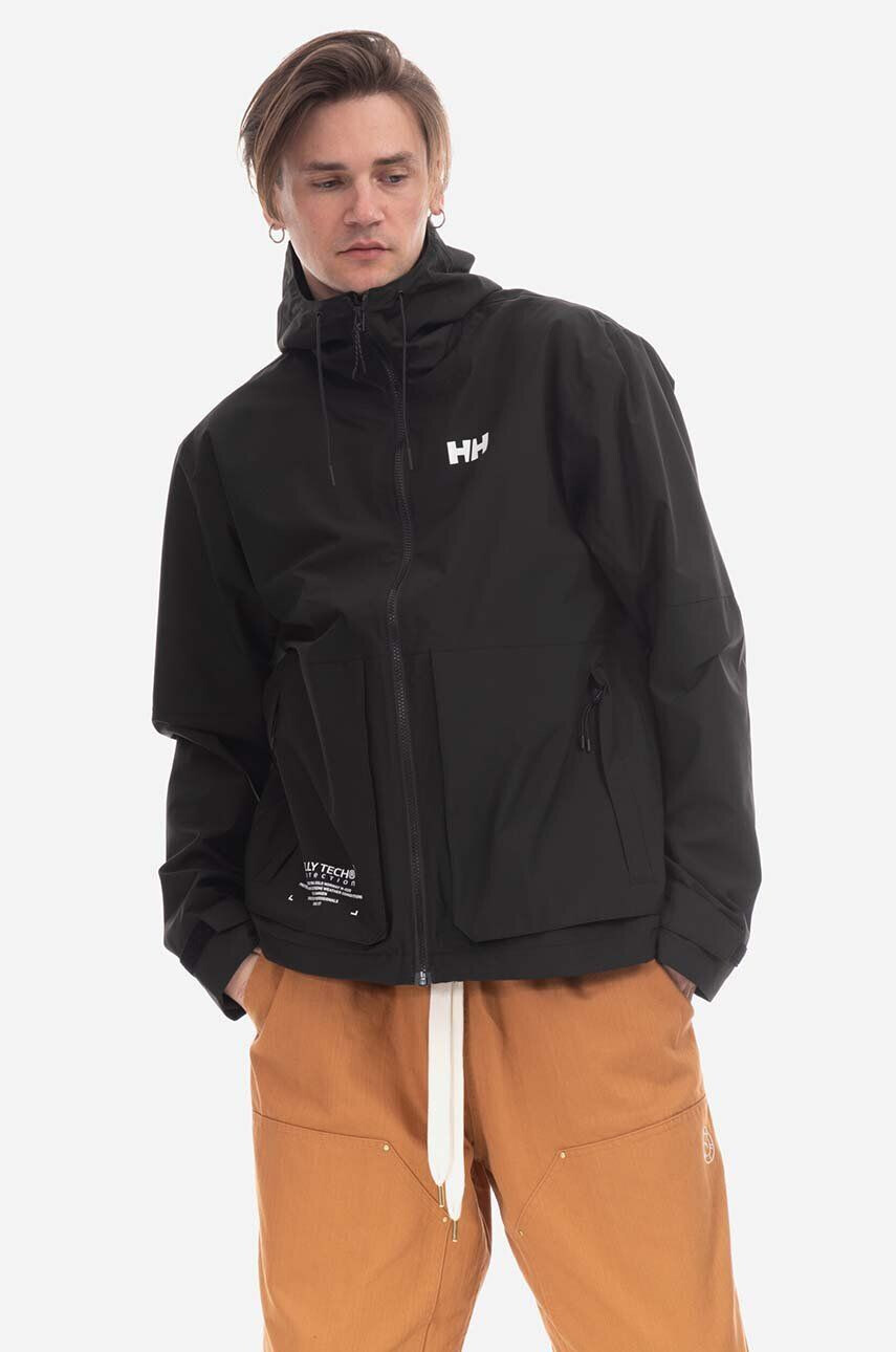 Helly Hansen Bunda Move Rain Move Rain Jacket 53960 990 pánska čierna farba prechodná - Pepit.sk