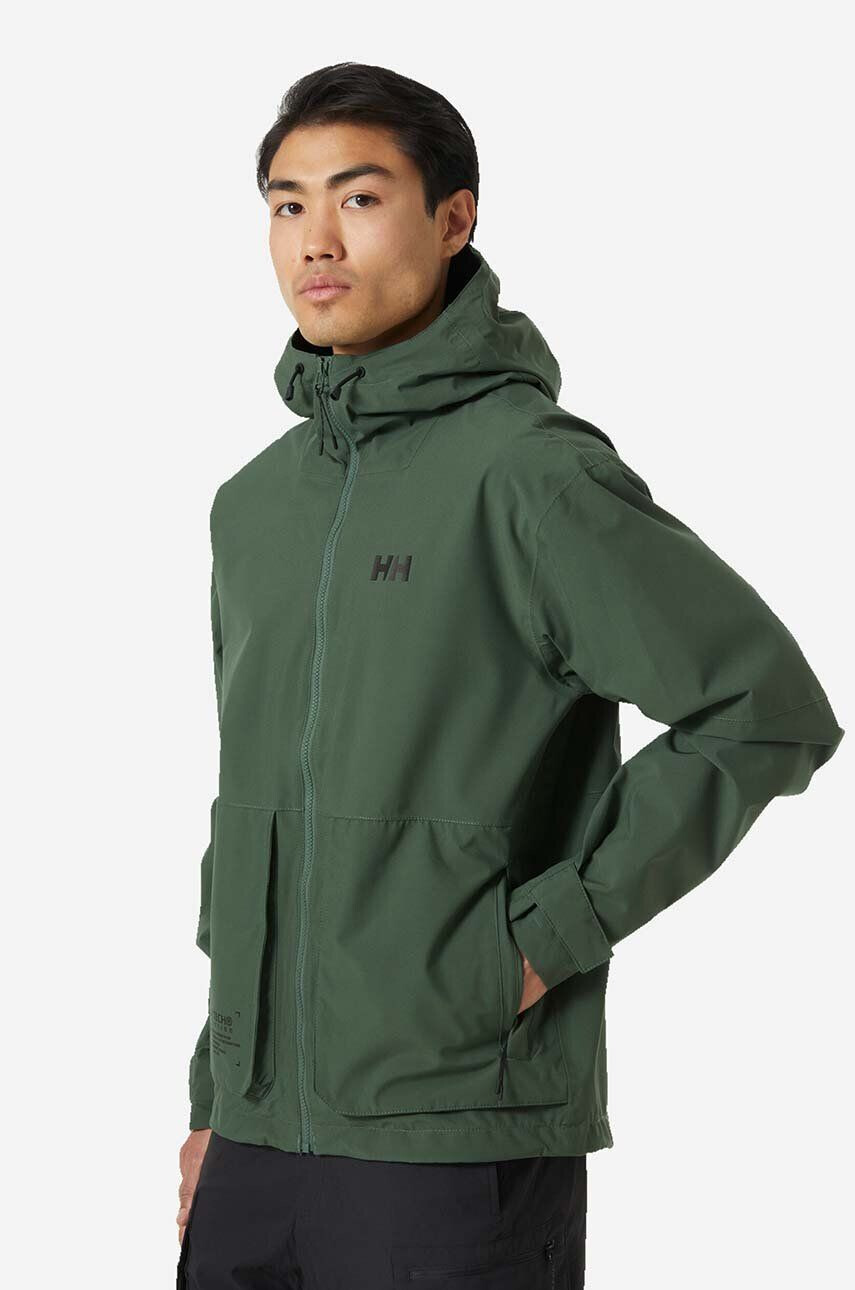 Helly Hansen Bunda Move Rain Jacket 53960 990 pánska zelená farba prechodná - Pepit.sk