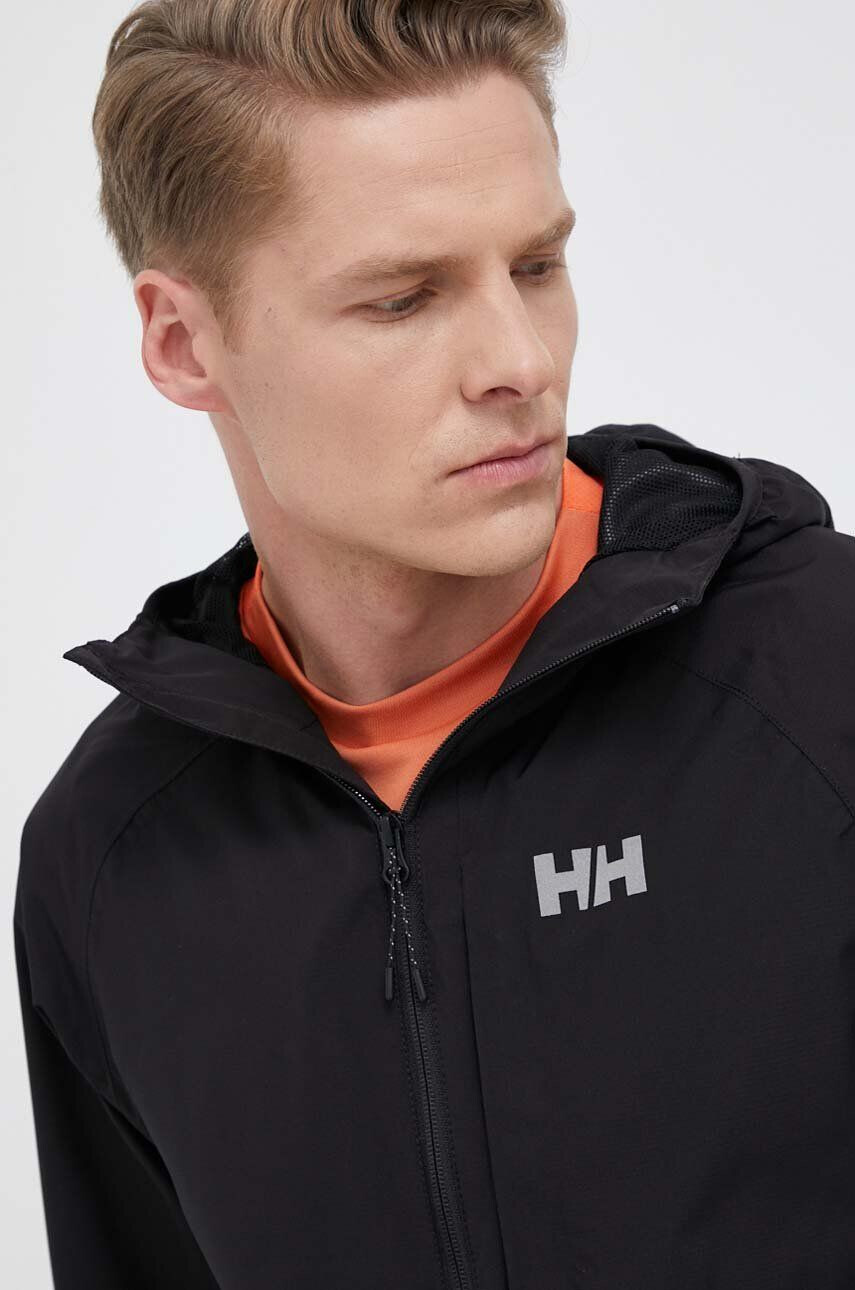 Helly Hansen Nepremokavá bunda Fast Helly Tech pánska čierna farba - Pepit.sk