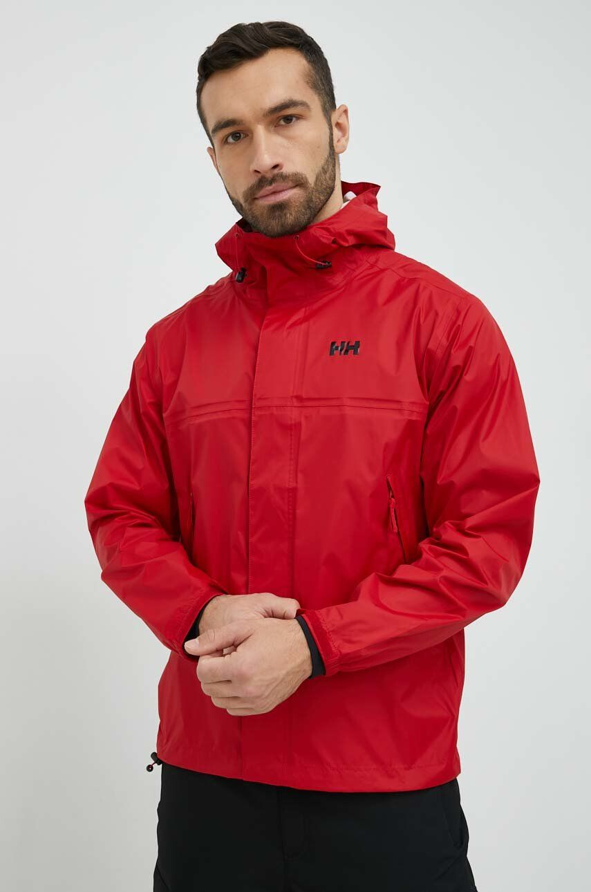 Helly Hansen Nepremokavá bunda loke 62252-402 pánska červená farba - Pepit.sk