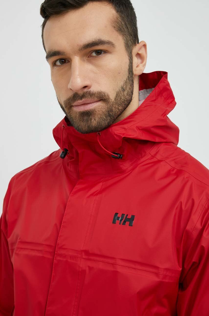 Helly Hansen Nepremokavá bunda loke 62252-402 pánska červená farba - Pepit.sk