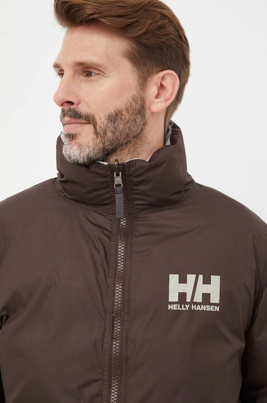 Helly Hansen Obojstranná bunda dámska fialová farba zimná oversize - Pepit.sk