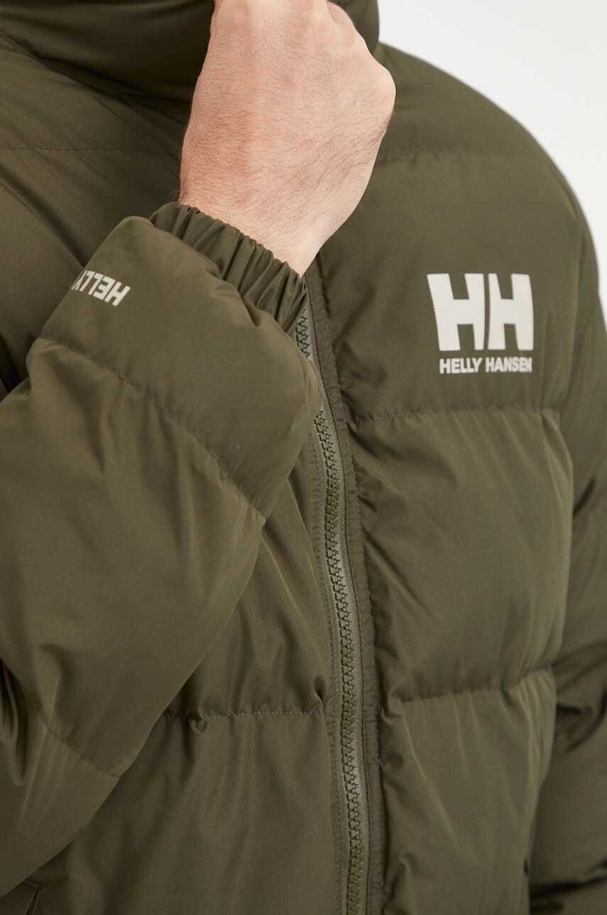 Helly Hansen Obojstranná bunda pánska zelená farba zimná - Pepit.sk