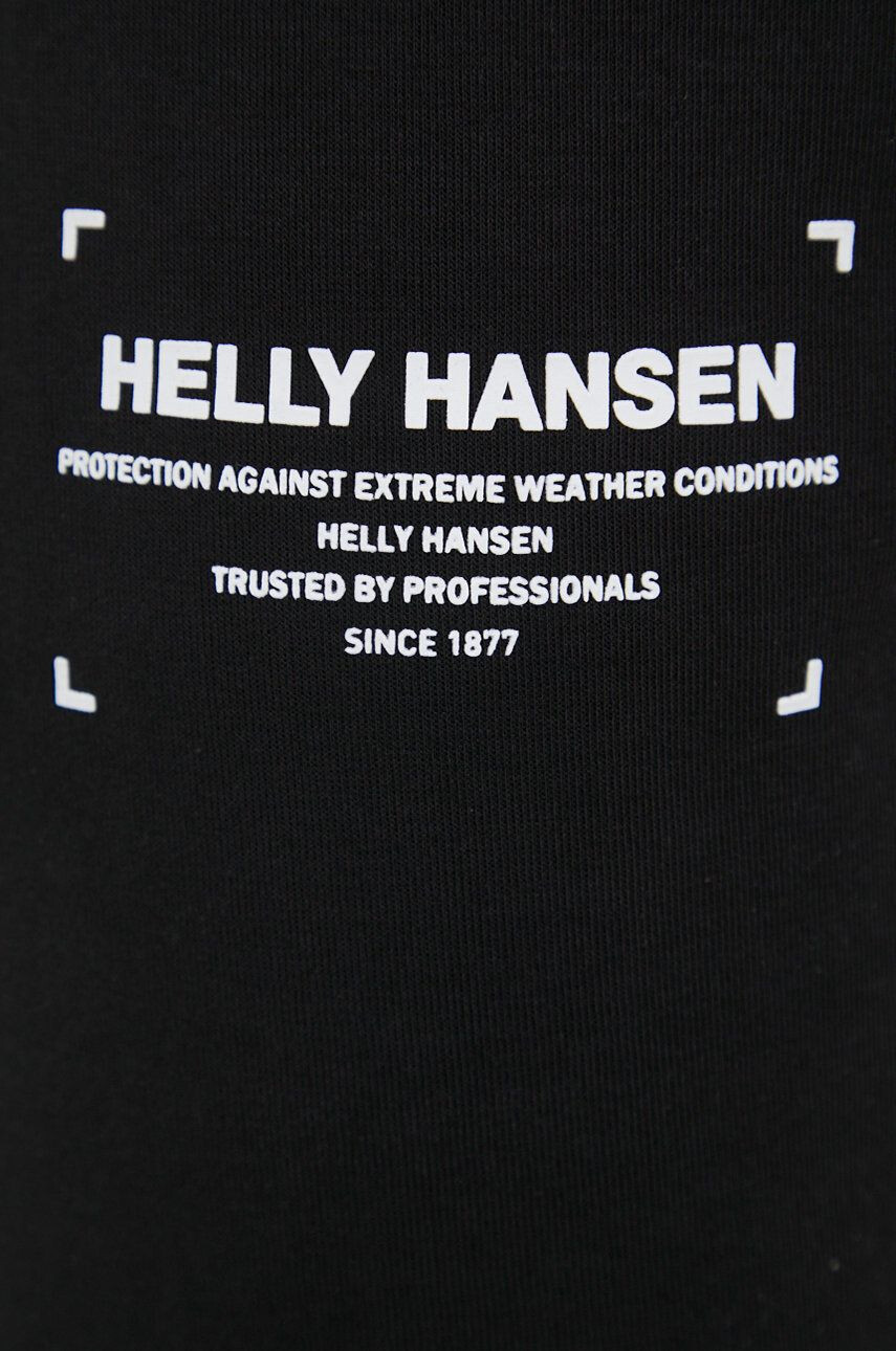 Helly Hansen Tepláky pánske čierna farba s potlačou - Pepit.sk