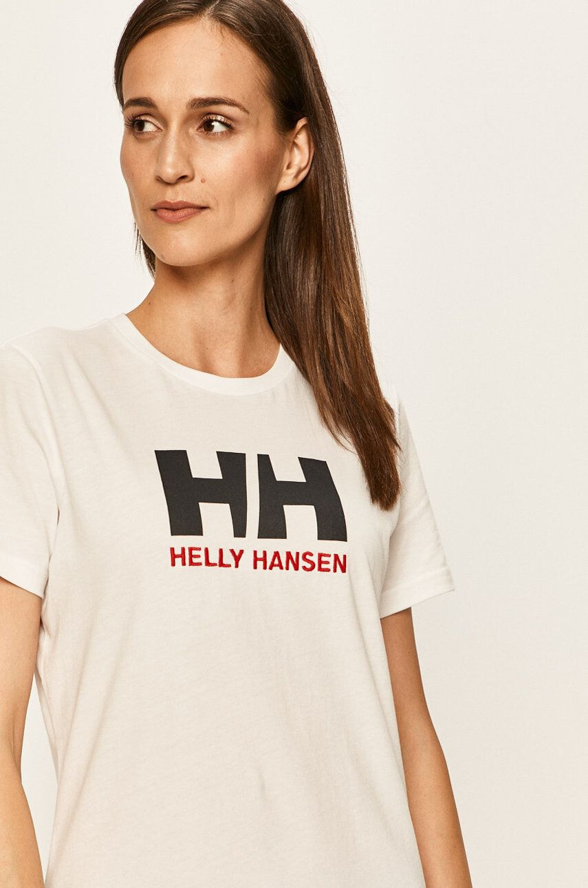 Helly Hansen Bavlnené tričko biela farba - Pepit.sk