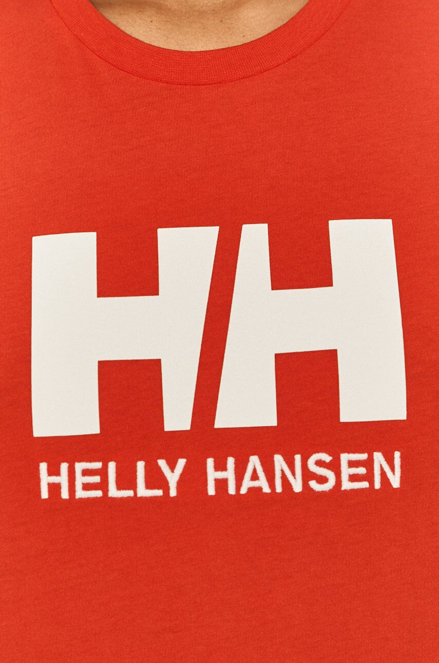 Helly Hansen Bavlnené tričko červená farba - Pepit.sk