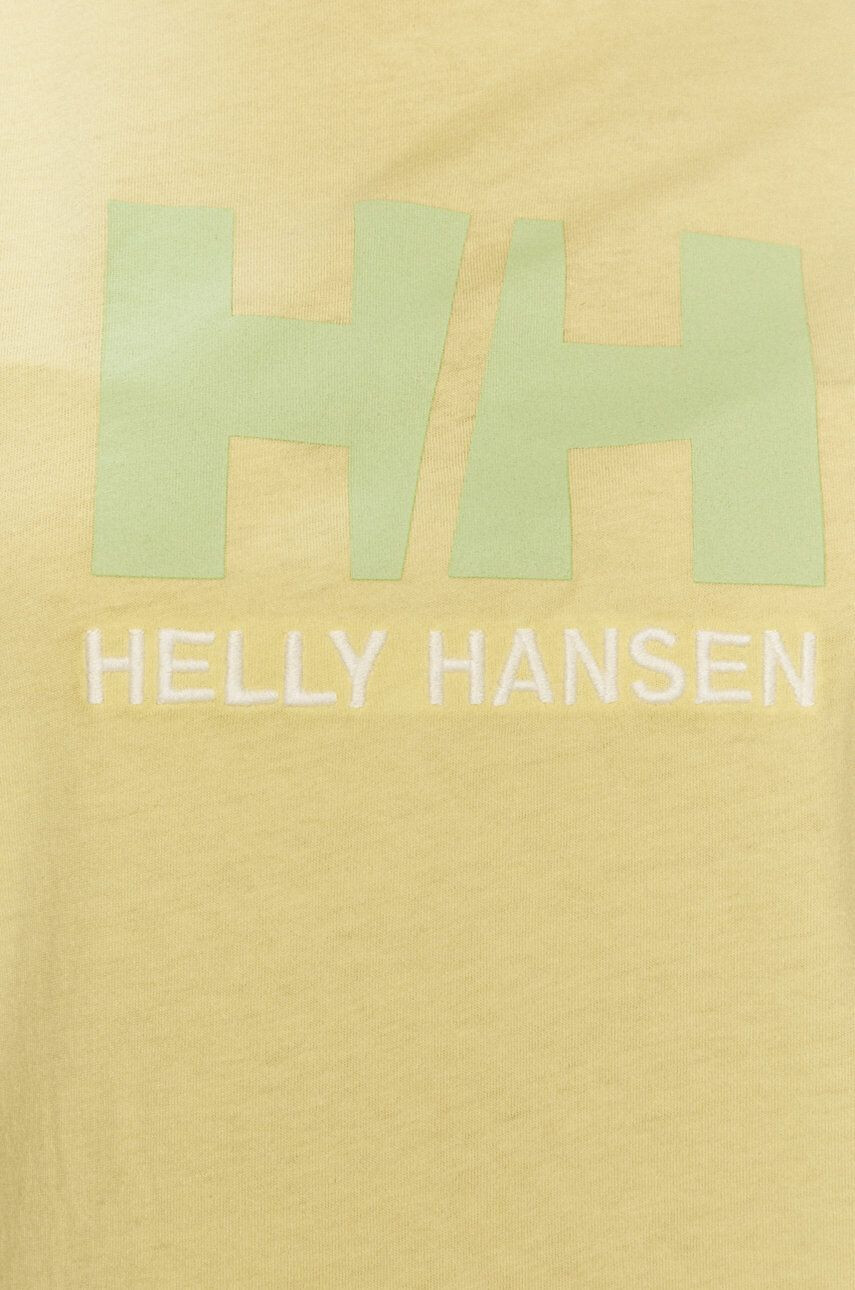 Helly Hansen Bavlnené tričko zelená farba - Pepit.sk