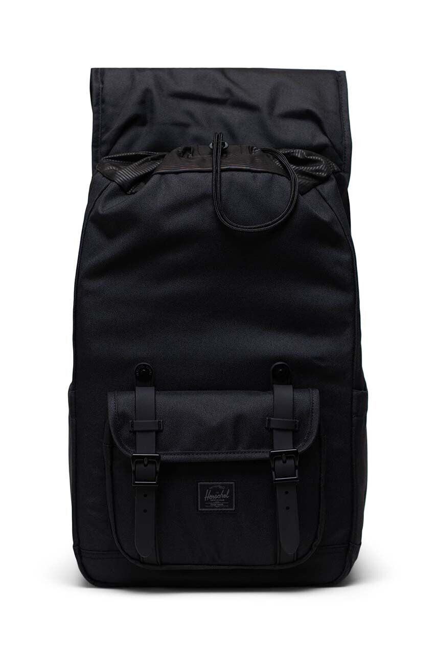 Herschel Ruksak 11391-05881-O Little America Mid Backpack čierna farba veľký jednofarebný - Pepit.sk