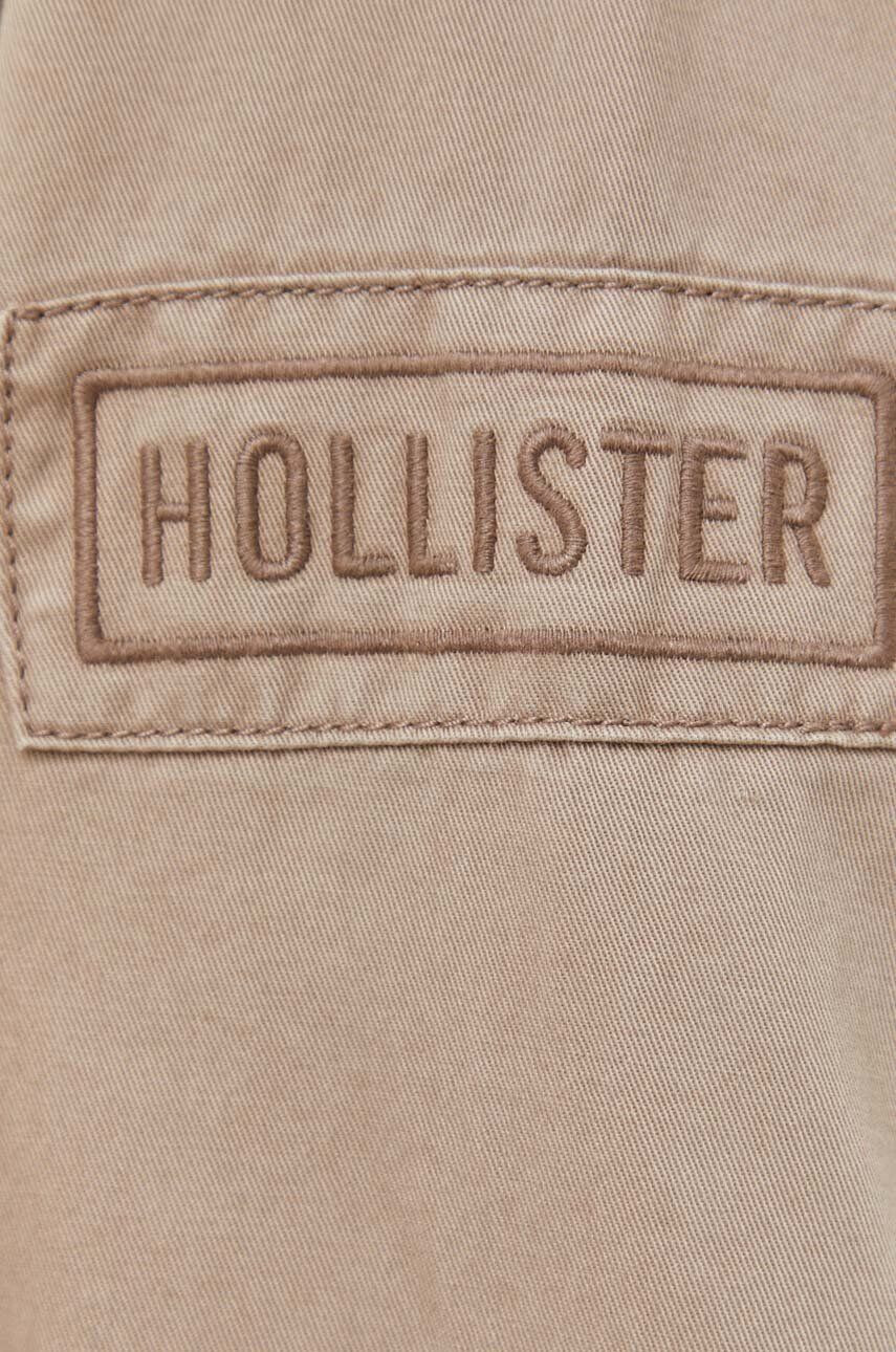 Hollister Co. Bavlnená bunda béžová farba prechodná - Pepit.sk