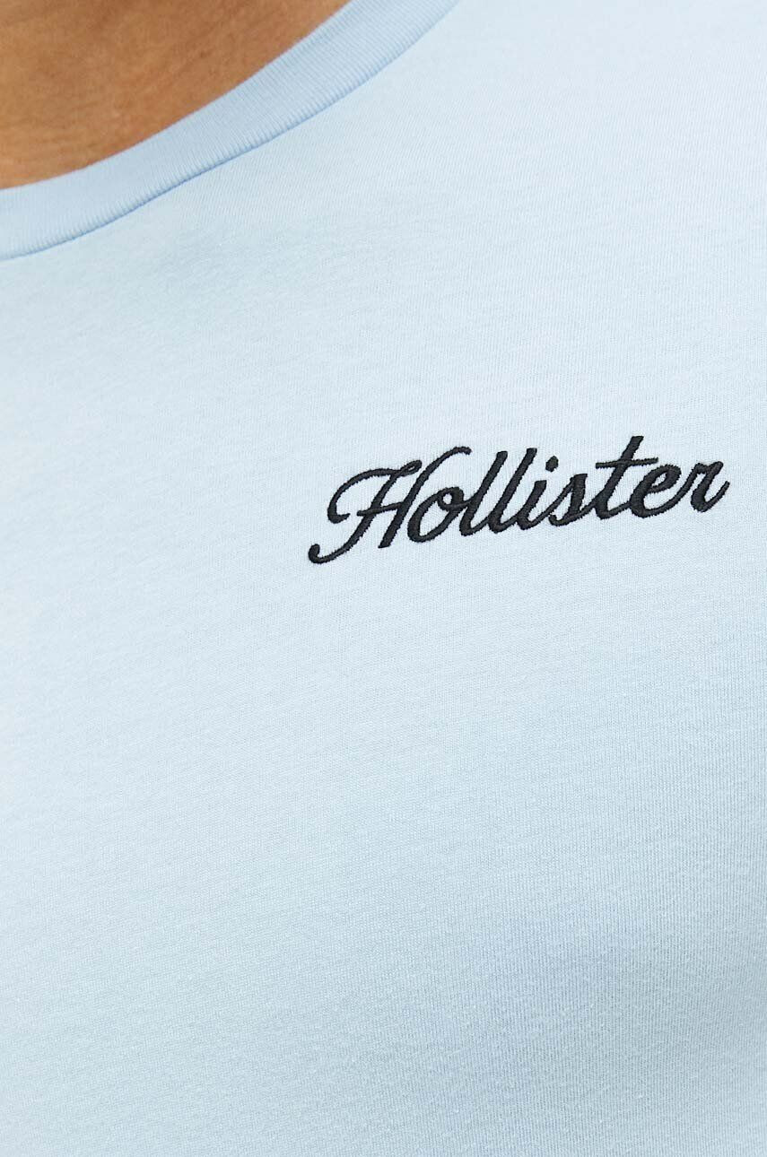 Hollister Co. Bavlnené tričko ružová farba - Pepit.sk