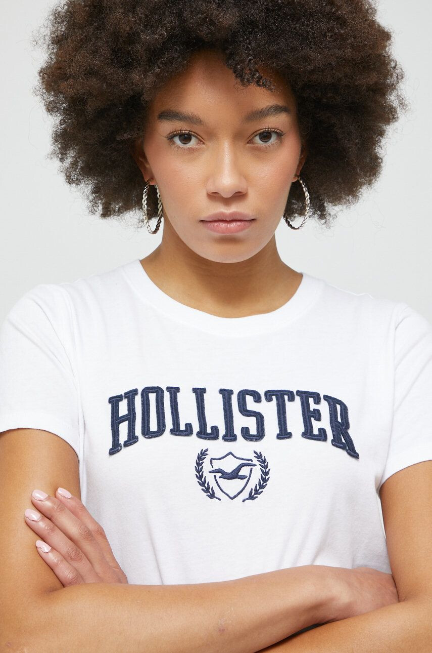 Hollister Co. Bavlnené tričko jednofarebné - Pepit.sk