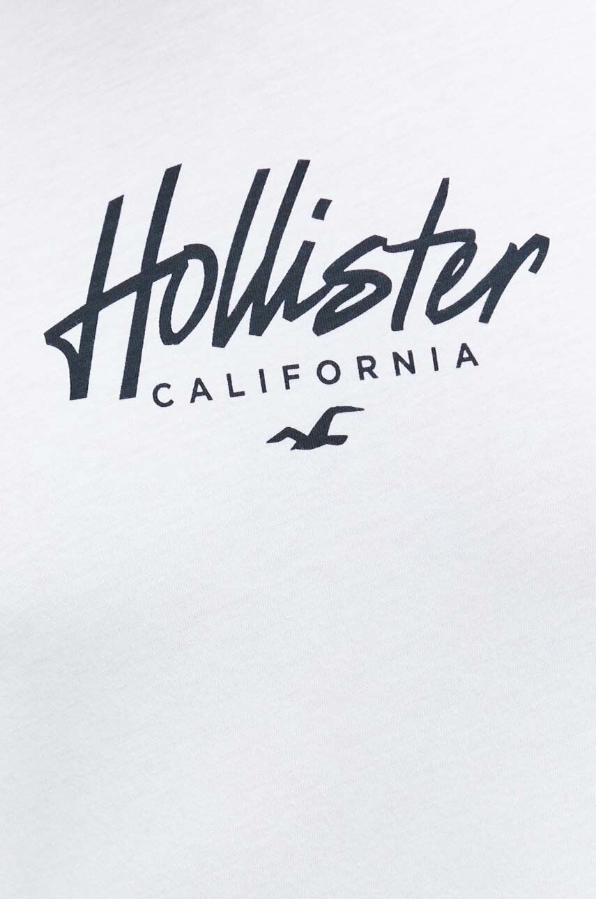 Hollister Co. Bavlnené tričko tmavomodrá farba vzorované - Pepit.sk