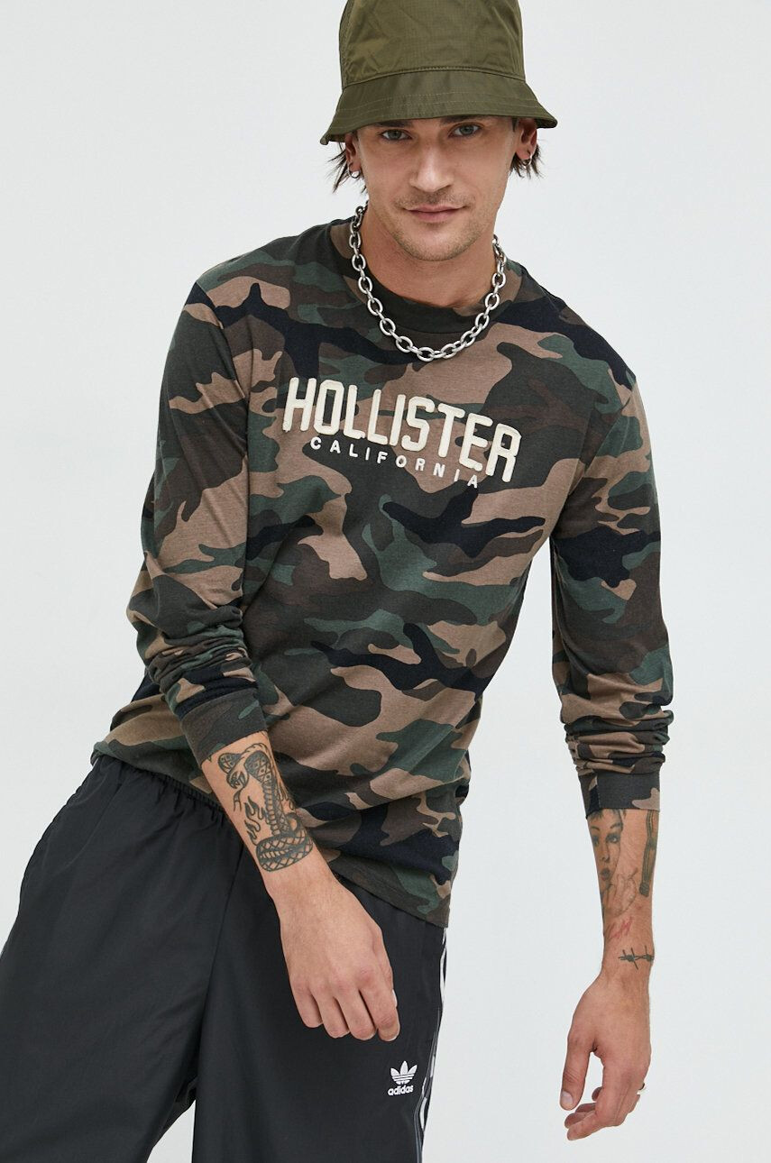 Hollister Co. Bavlnené tričko s dlhým rukávom - Pepit.sk