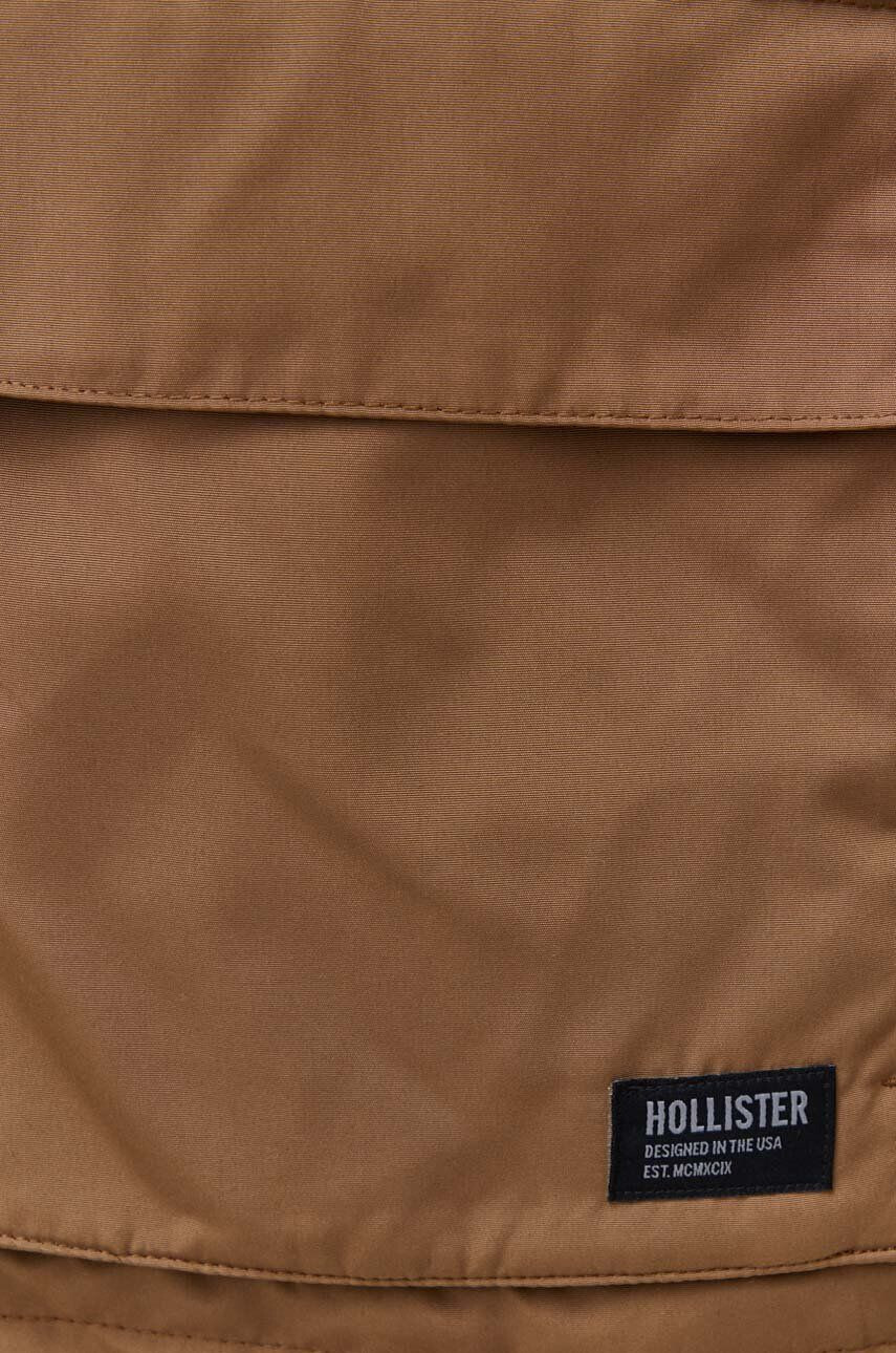 Hollister Co. Bunda pánska hnedá farba prechodná - Pepit.sk