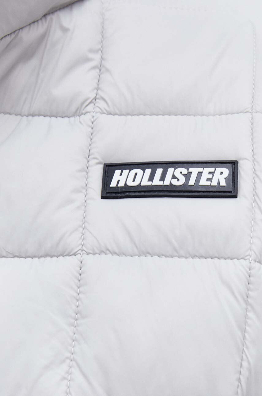 Hollister Co. Bunda pánska šedá farba prechodná - Pepit.sk