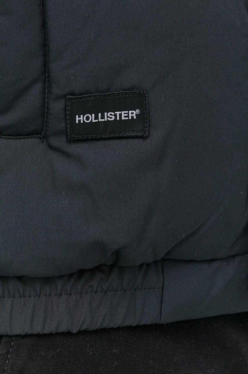 Hollister Co. Bunda pánska čierna farba zimná - Pepit.sk