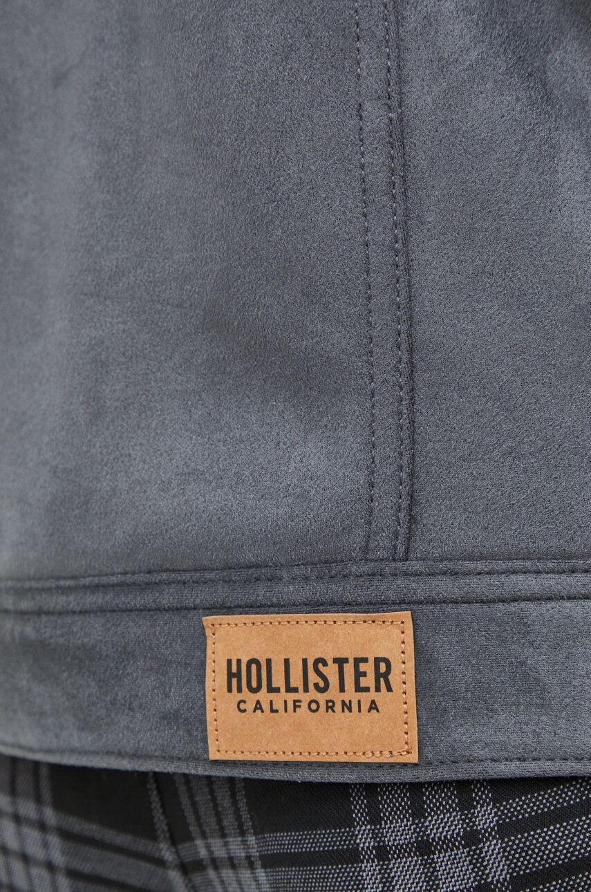 Hollister Co. Bunda pánska šedá farba prechodná - Pepit.sk