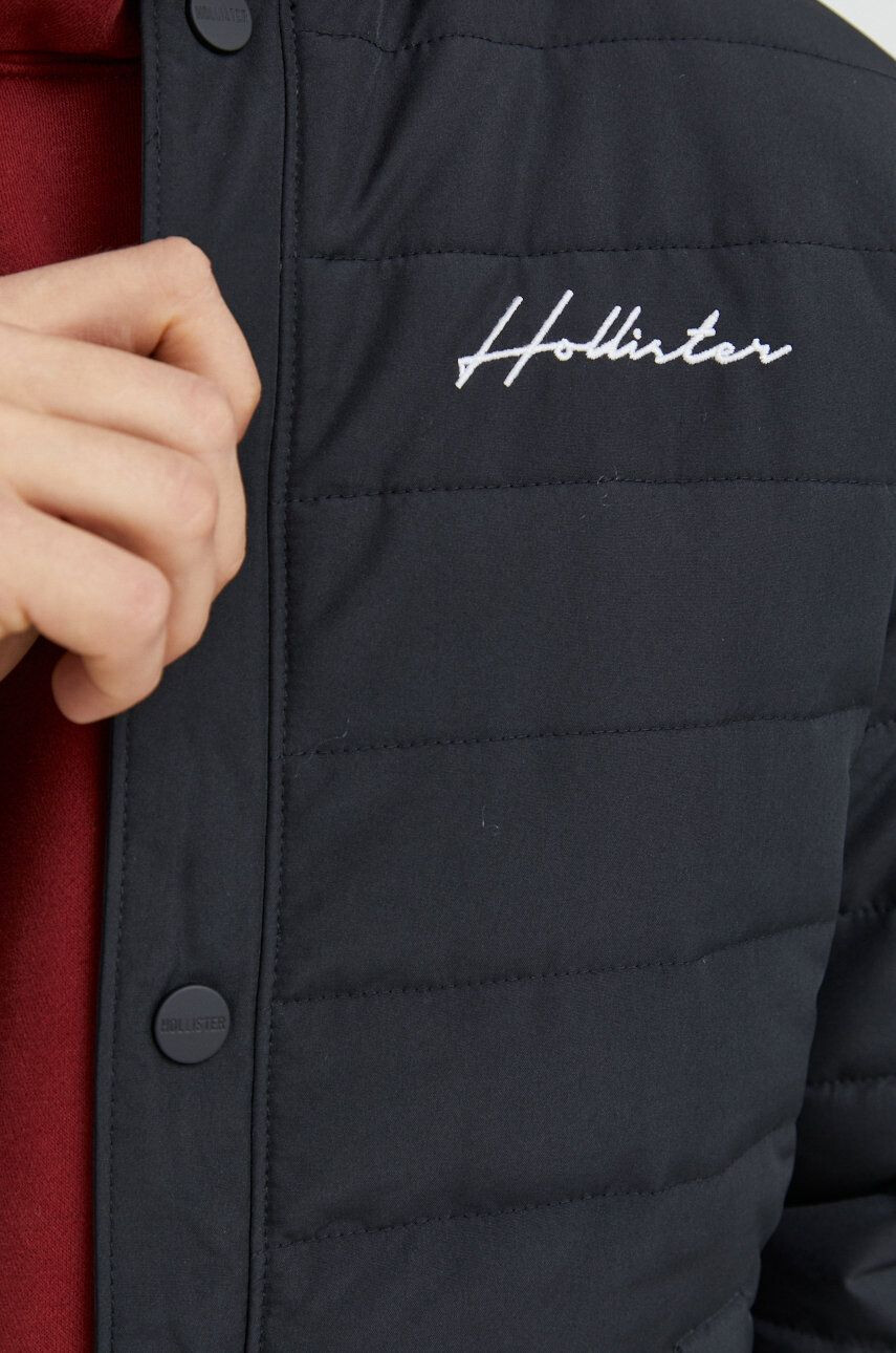 Hollister Co. Bunda pánsky čierna farba prechodná - Pepit.sk