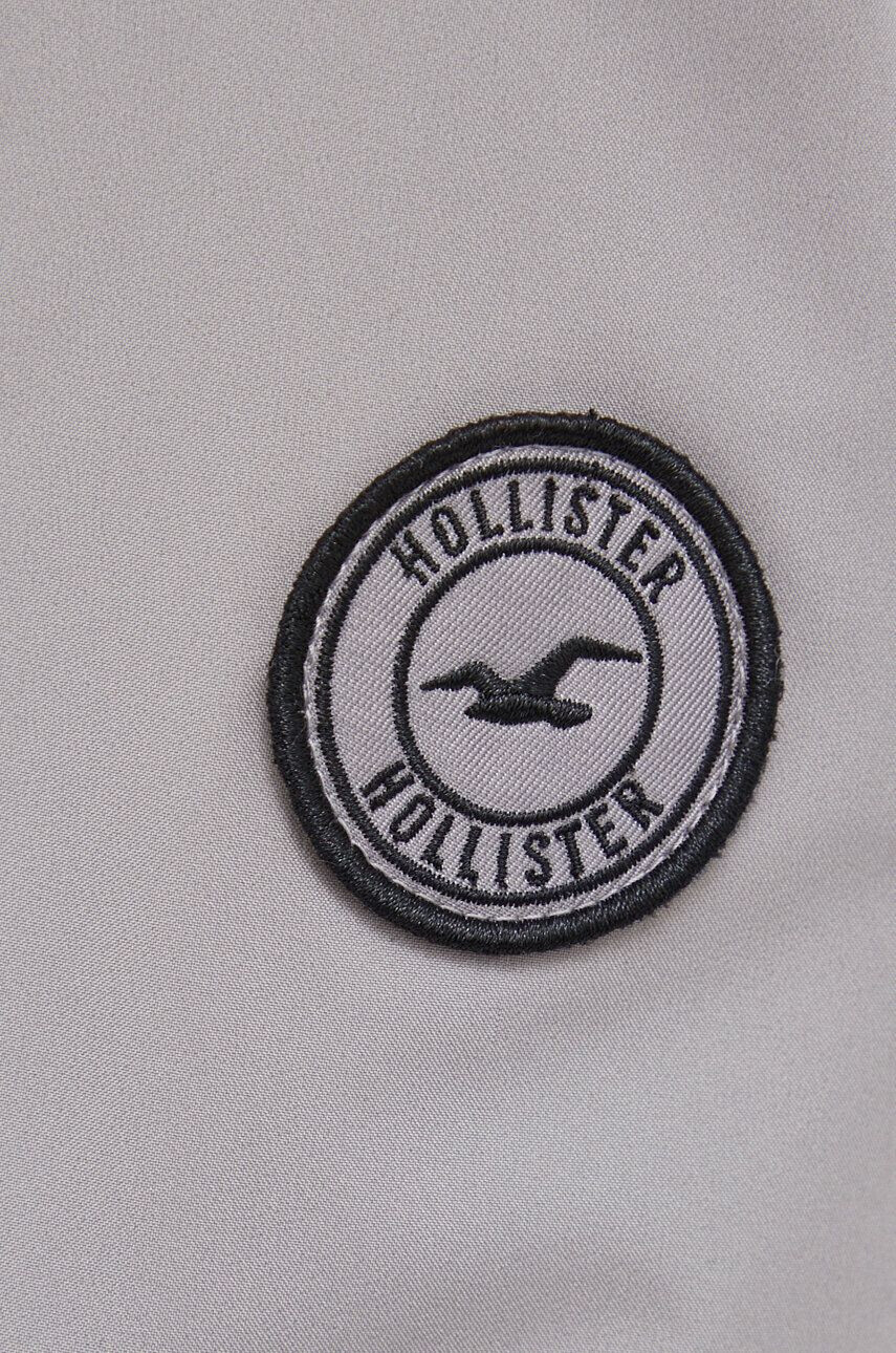 Hollister Co. Bunda dámska šedá farba zimná - Pepit.sk