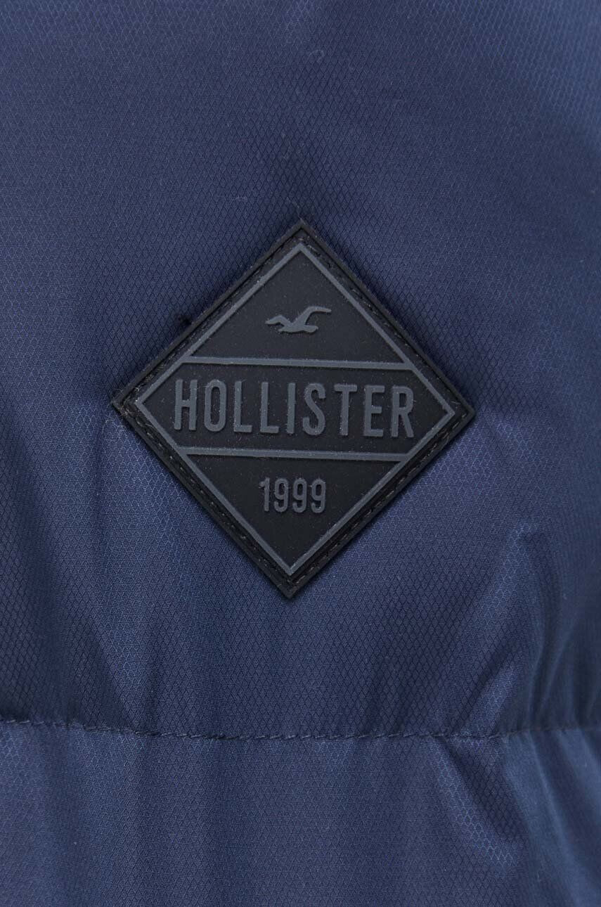 Hollister Co. Bunda pánska tmavomodrá farba zimná - Pepit.sk