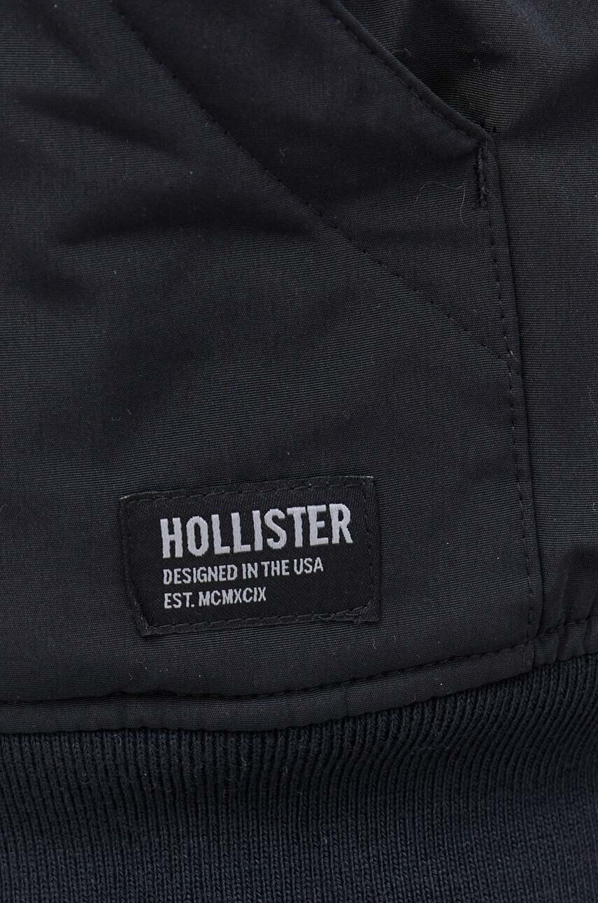 Hollister Co. Bunda pánska čierna farba prechodná - Pepit.sk