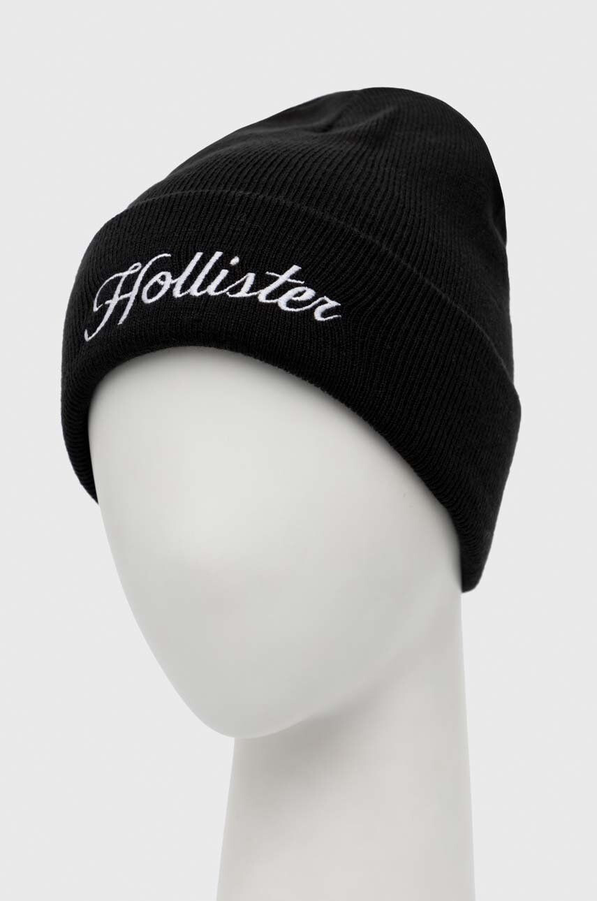 Hollister Co. Čiapka čierna farba - Pepit.sk